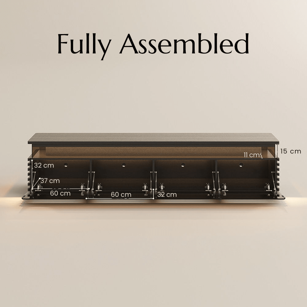 Atlas Mid - Century Slatted TV Console - Exclusivia