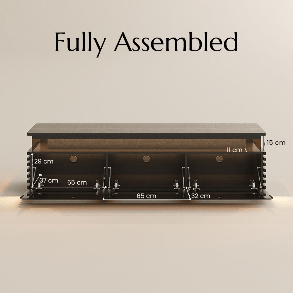Atlas Mid - Century Slatted TV Console - Exclusivia