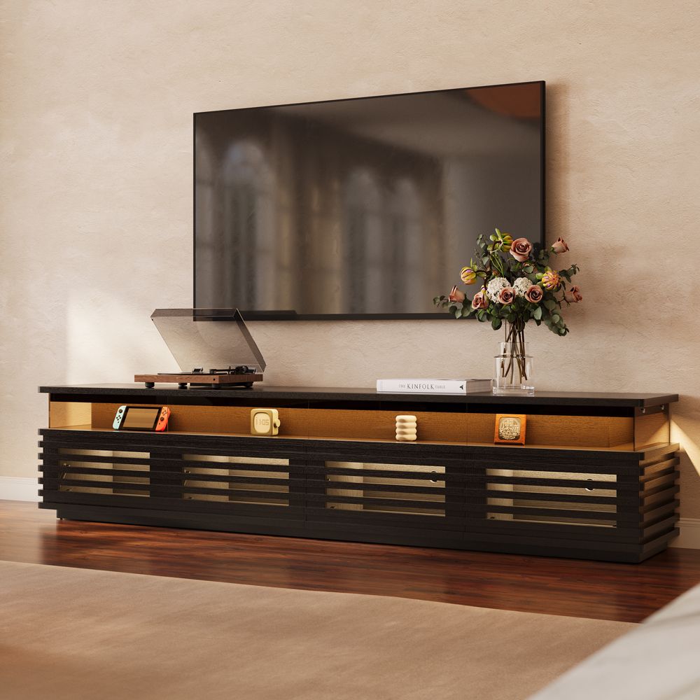 Atlas Mid - Century Slatted TV Console - Exclusivia
