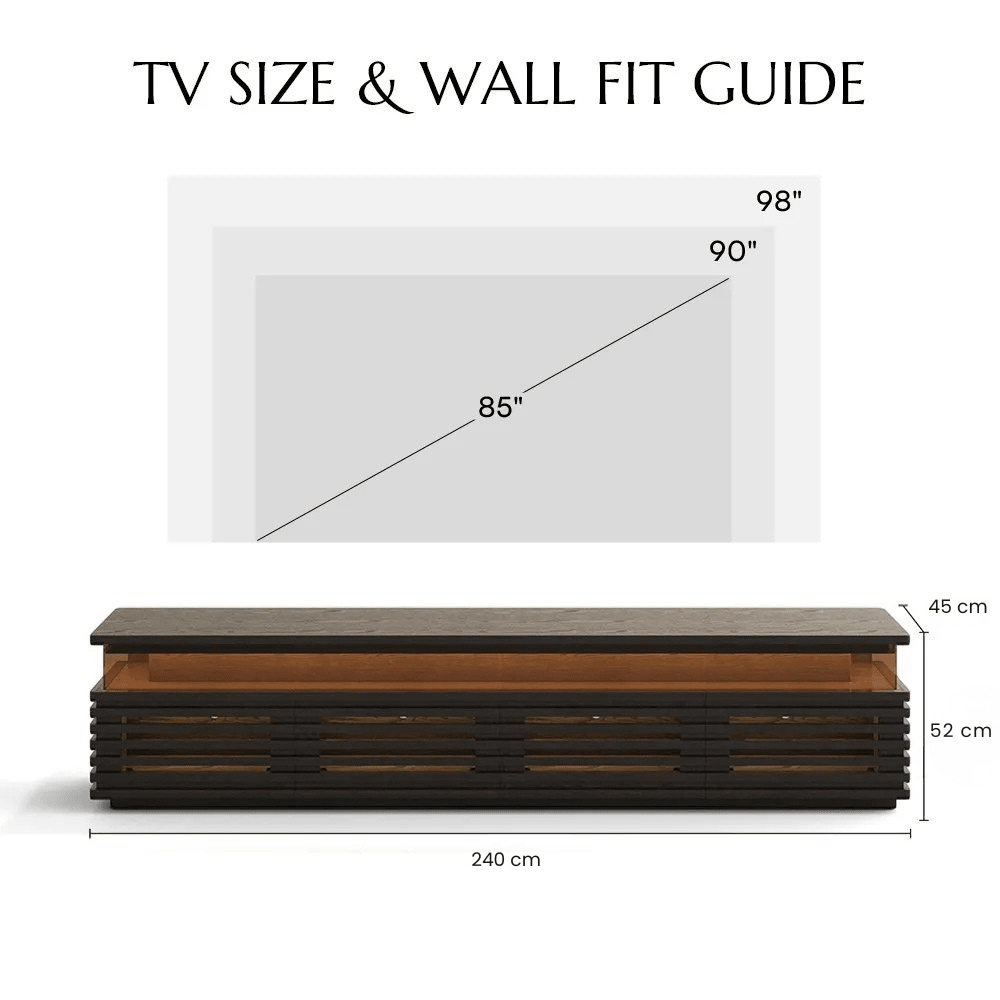 Atlas Mid - Century Slatted TV Console - Exclusivia