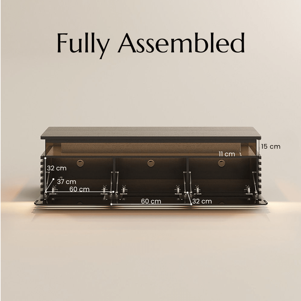 Atlas Mid - Century Slatted TV Console - Exclusivia