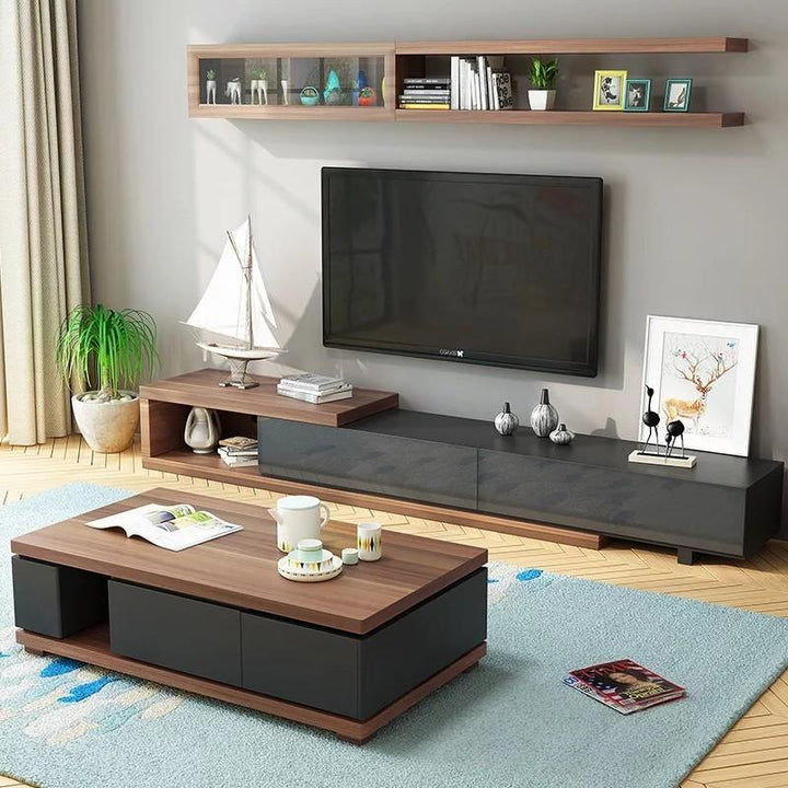 ATLAS Wood TV Console Minimalist - Exclusivia