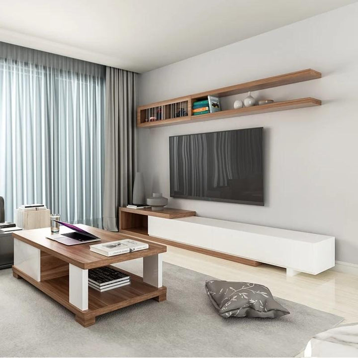 ATLAS Wood TV Console Minimalist - Exclusivia
