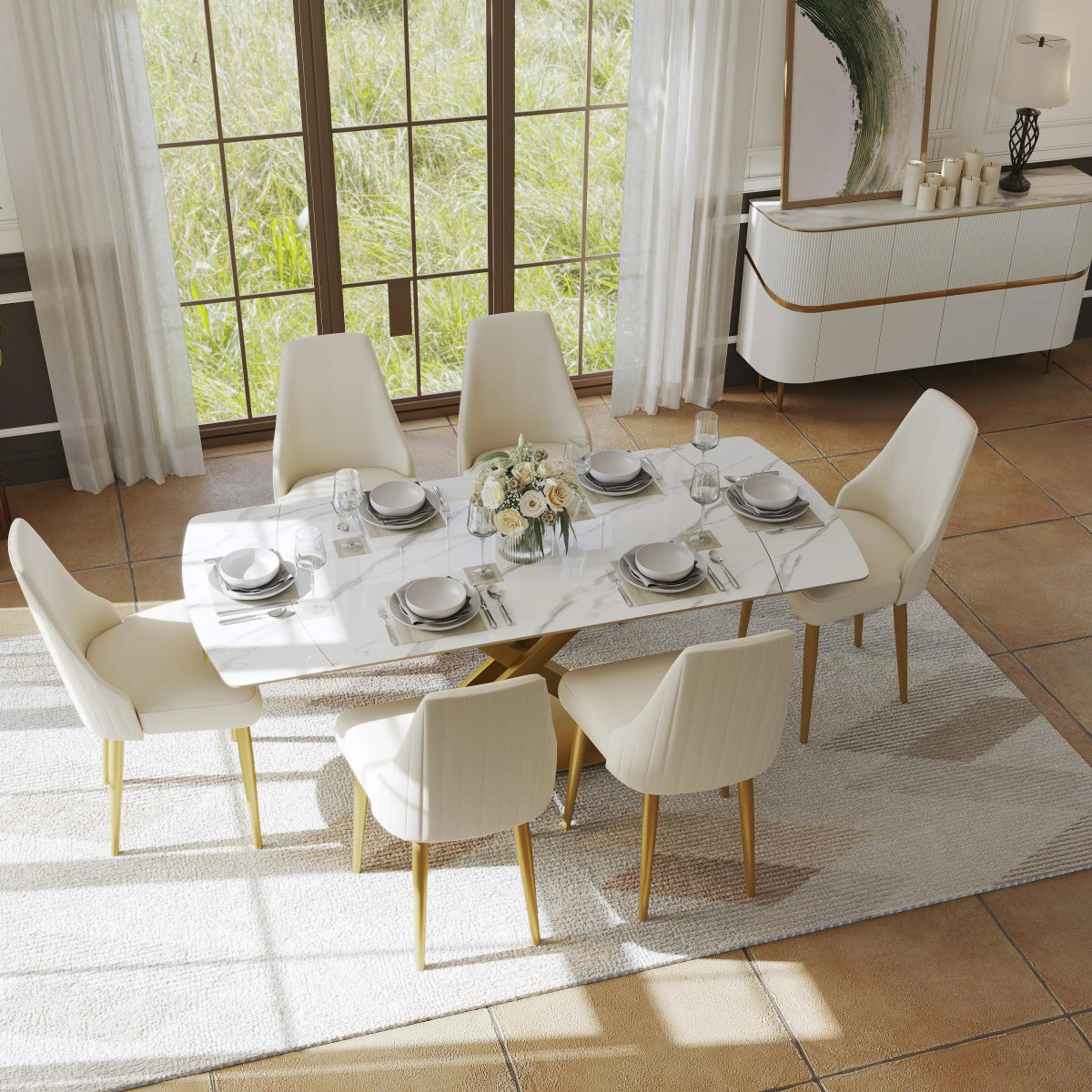 Aurelia 160 cm Sideboard with Sintered Stone Top - Exclusivia