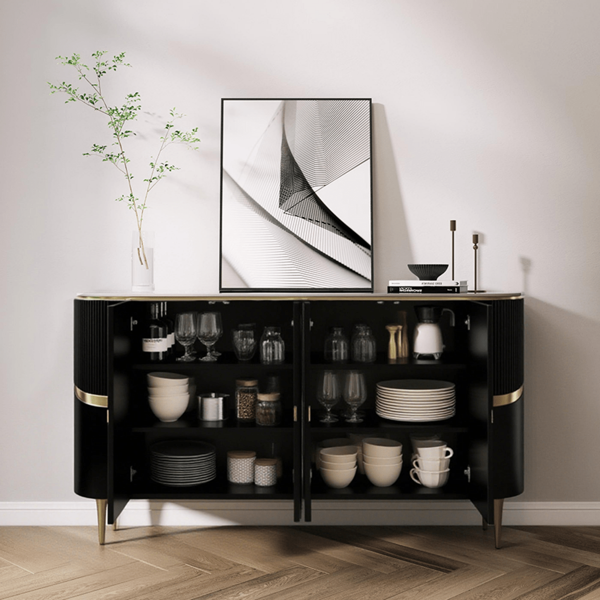 Aurelia Sideboard with Sintered Stone Top - Exclusivia