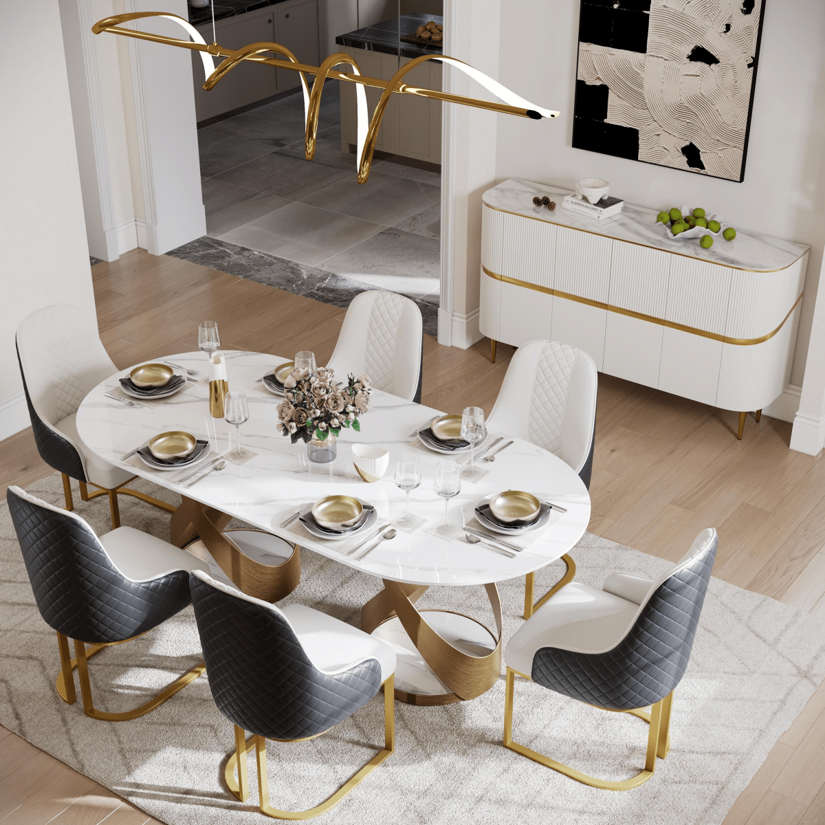 Aurelia Sideboard with Sintered Stone Top - Exclusivia