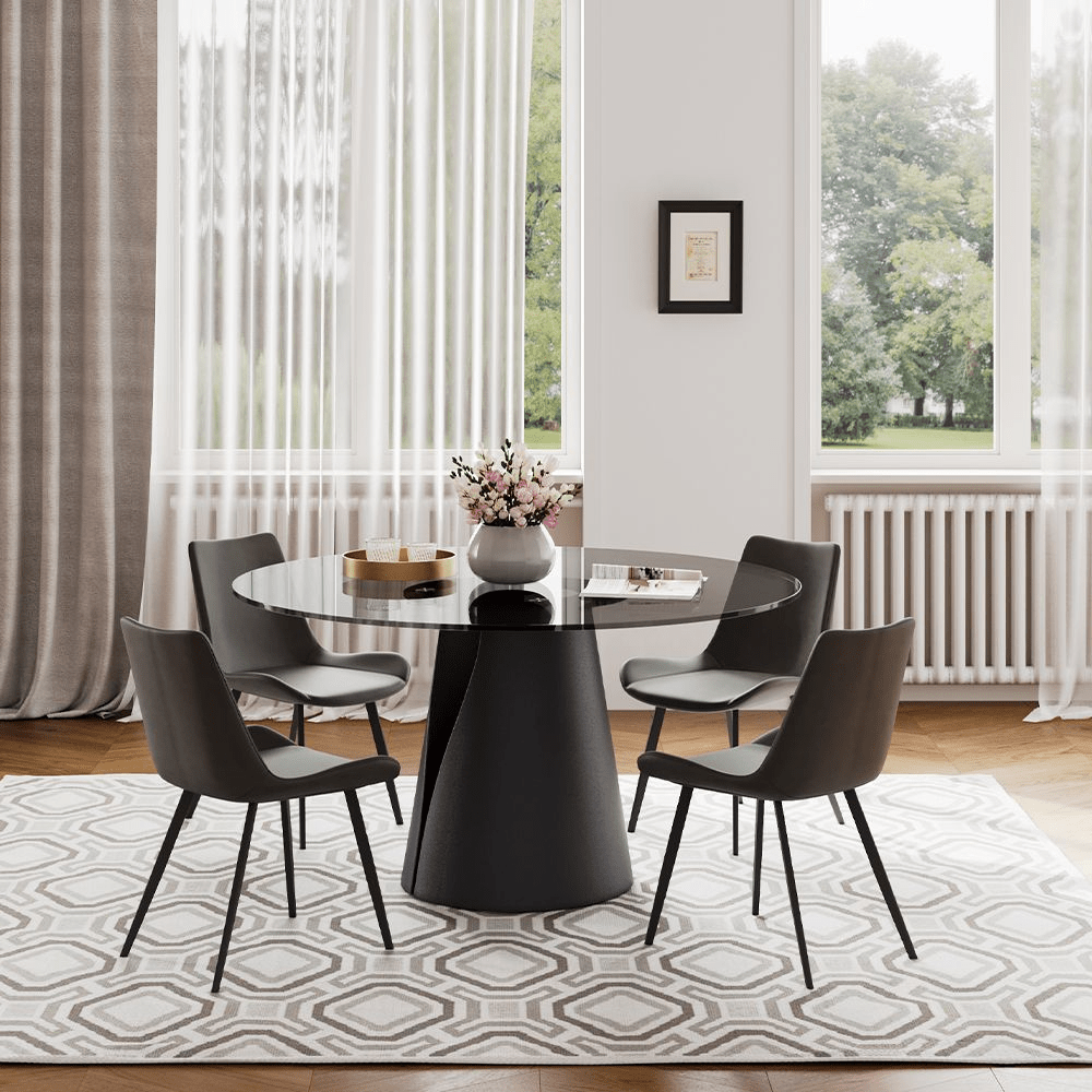 Aurelio Circa Gloss Sintered Stone Dining Table - Exclusivia