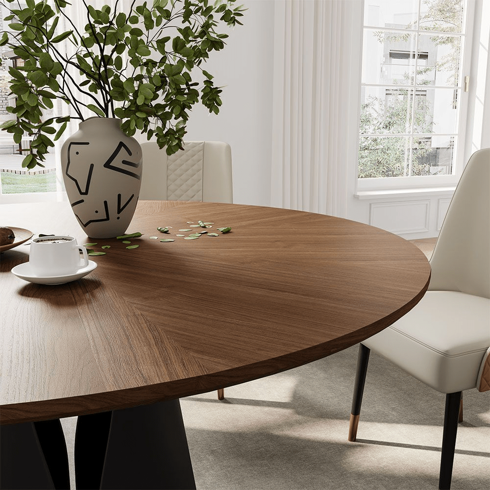 Aurelio Circa Gloss Sintered Stone Dining Table - Exclusivia