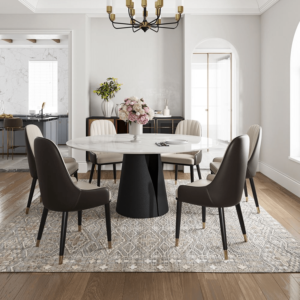 Aurelio Circa Gloss Sintered Stone Dining Table - Exclusivia