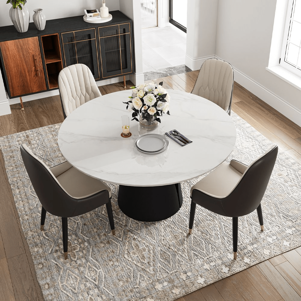 Aurelio Circa Gloss Sintered Stone Dining Table - Exclusivia
