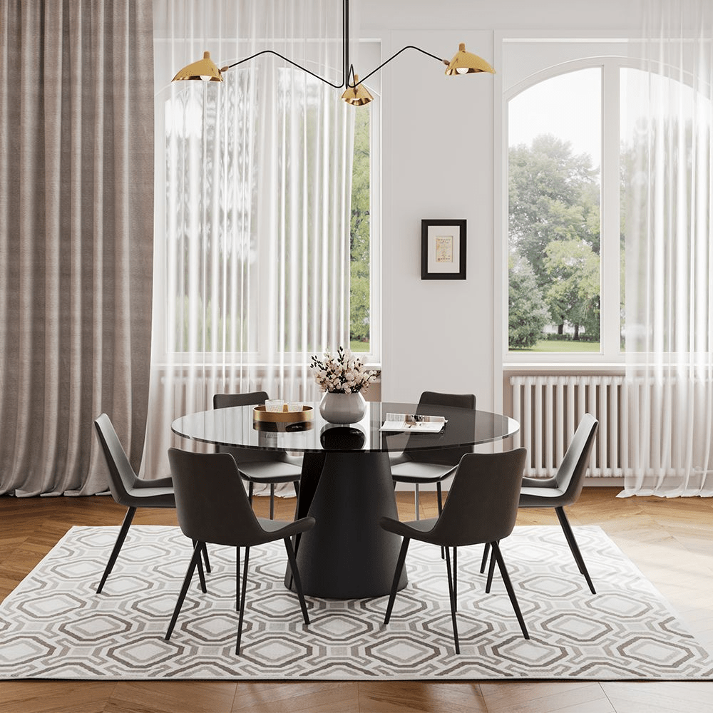 Aurelio Circa Gloss Sintered Stone Dining Table - Exclusivia