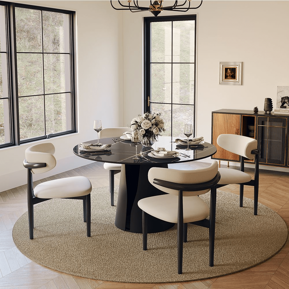Aurelio Circa Gloss Sintered Stone Dining Table - Exclusivia
