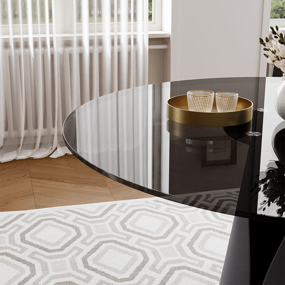 Aurelio Circa Gloss Sintered Stone Dining Table - Exclusivia