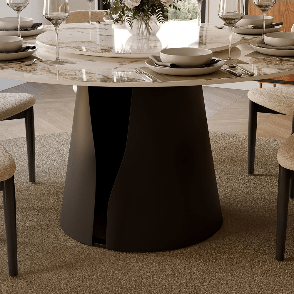 Aurelio Circa Gloss Sintered Stone Dining Table - Exclusivia