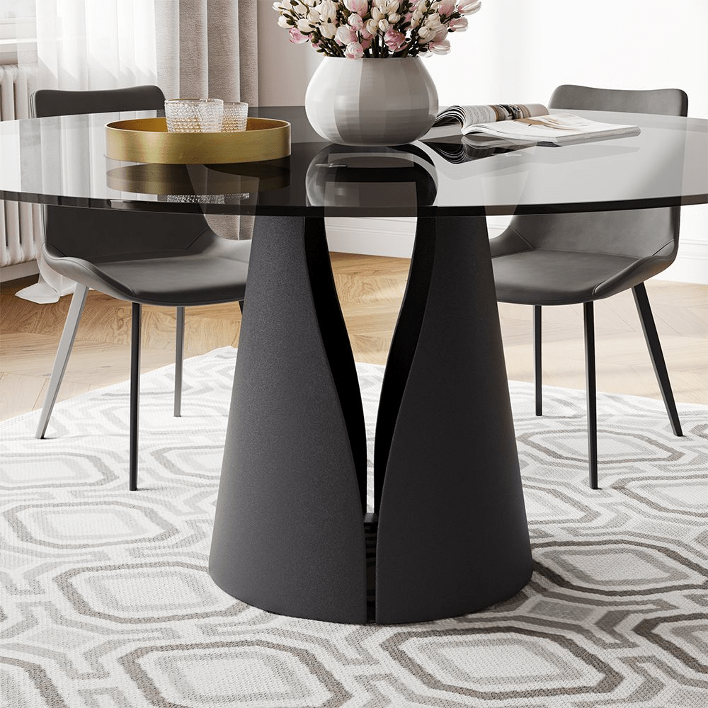 Aurelio Circa Gloss Sintered Stone Dining Table - Exclusivia