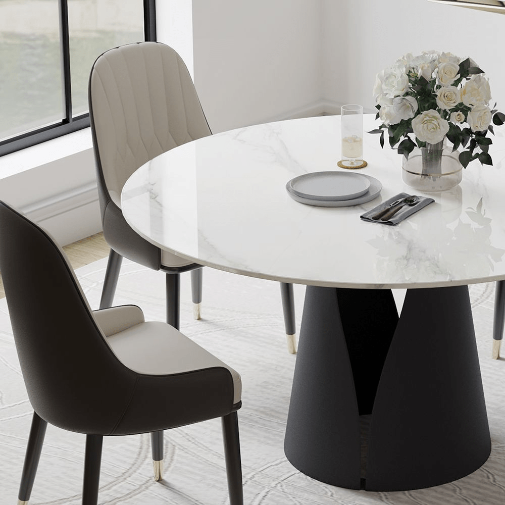 Aurelio Circa Gloss Sintered Stone Dining Table - Exclusivia