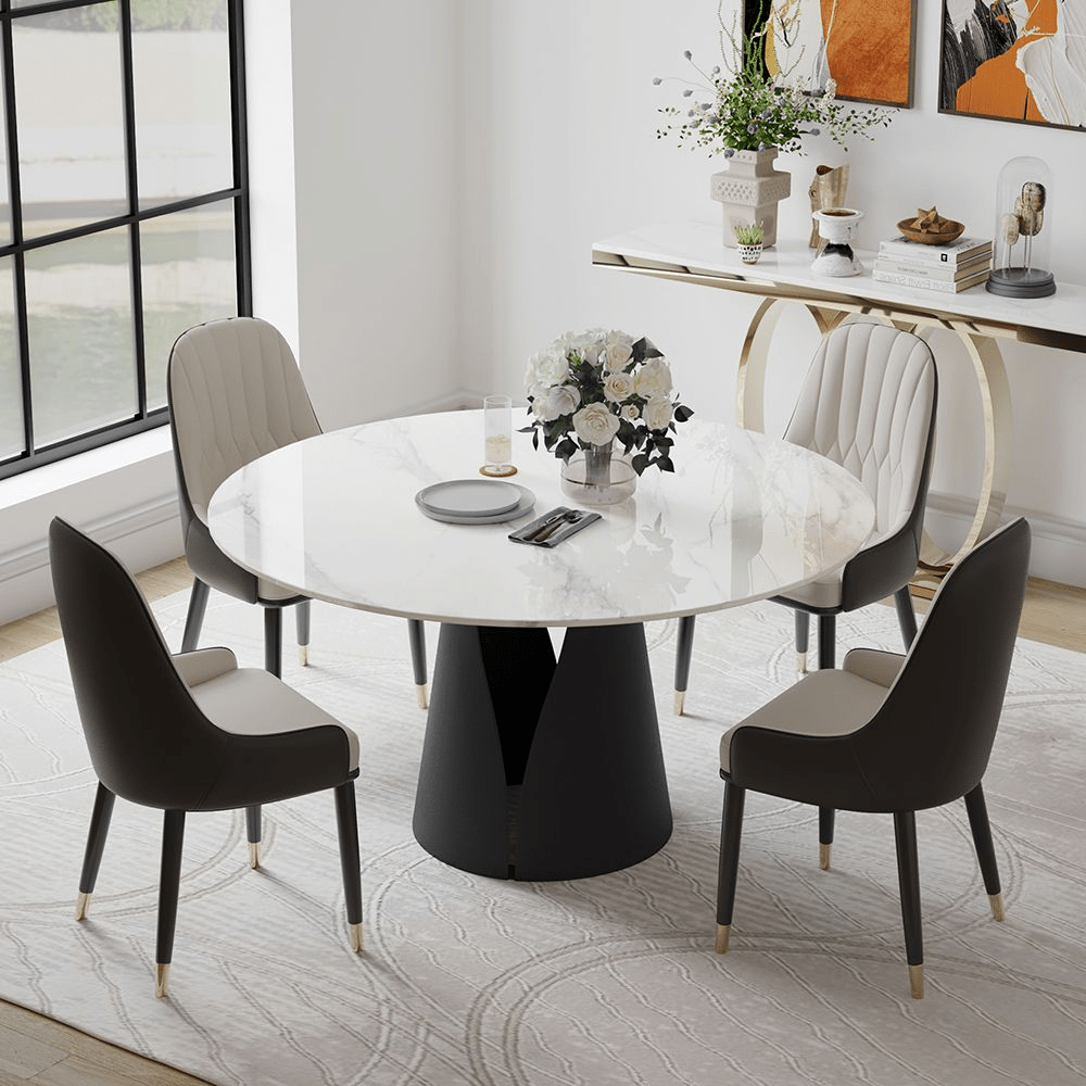 Aurelio Circa Gloss Sintered Stone Dining Table - Exclusivia