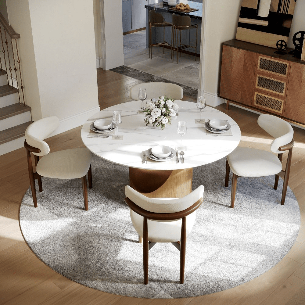 Aurelio Luxe Round Sintered Stone Dining Table - Exclusivia