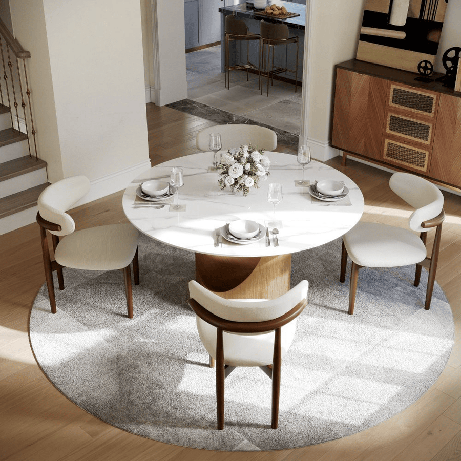 Aurelio Luxe Round Sintered Stone Dining Table - Exclusivia
