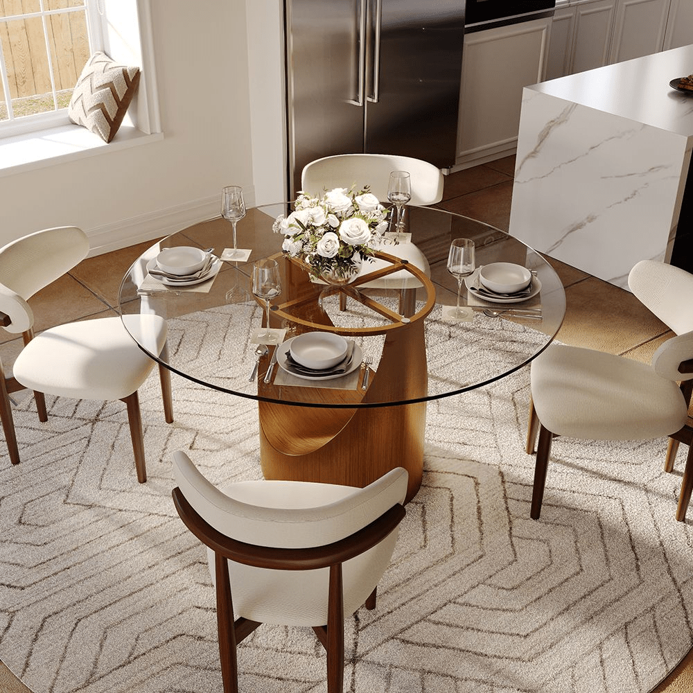 Aurelio Luxe Round Sintered Stone Dining Table - Exclusivia