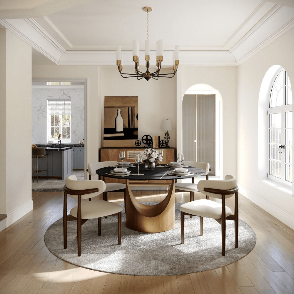 Aurelio Luxe Round Sintered Stone Dining Table - Exclusivia