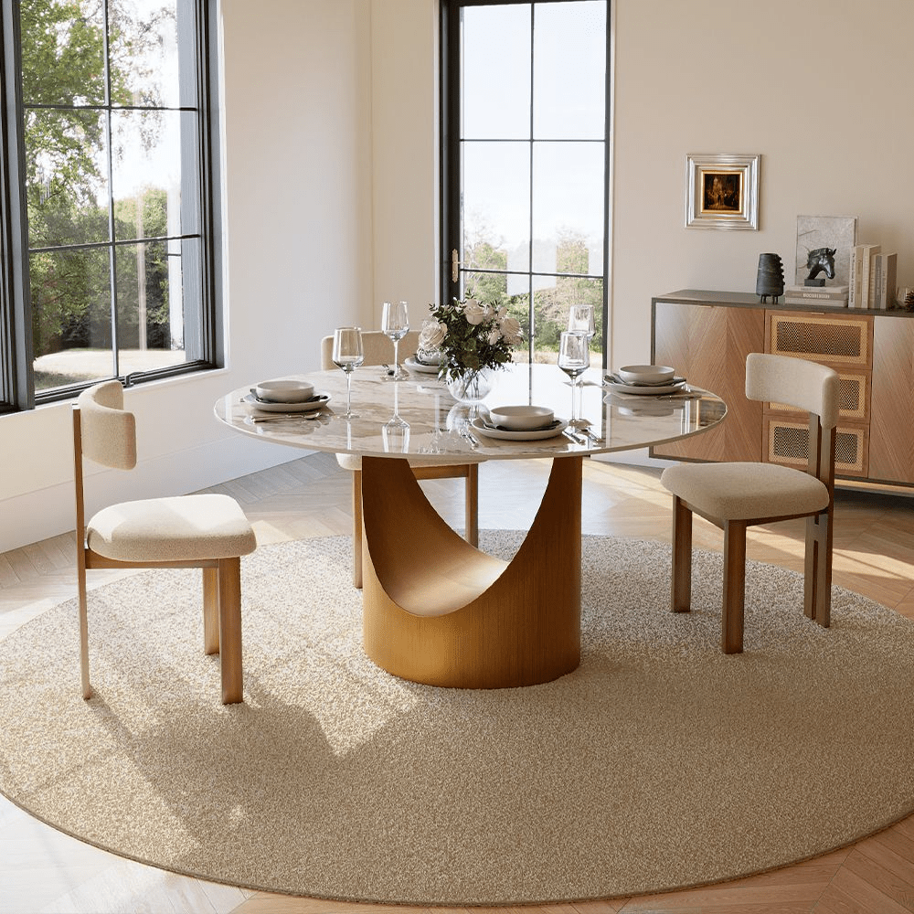 Aurelio Luxe Round Sintered Stone Dining Table - Exclusivia