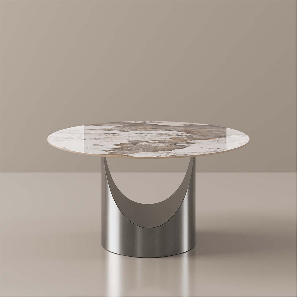 Aurelio Luxe Round Sintered Stone Dining Table - Exclusivia