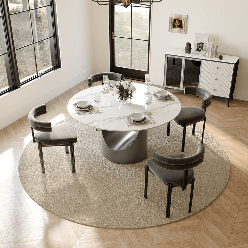 Aurelio Luxe Round Sintered Stone Dining Table - Exclusivia