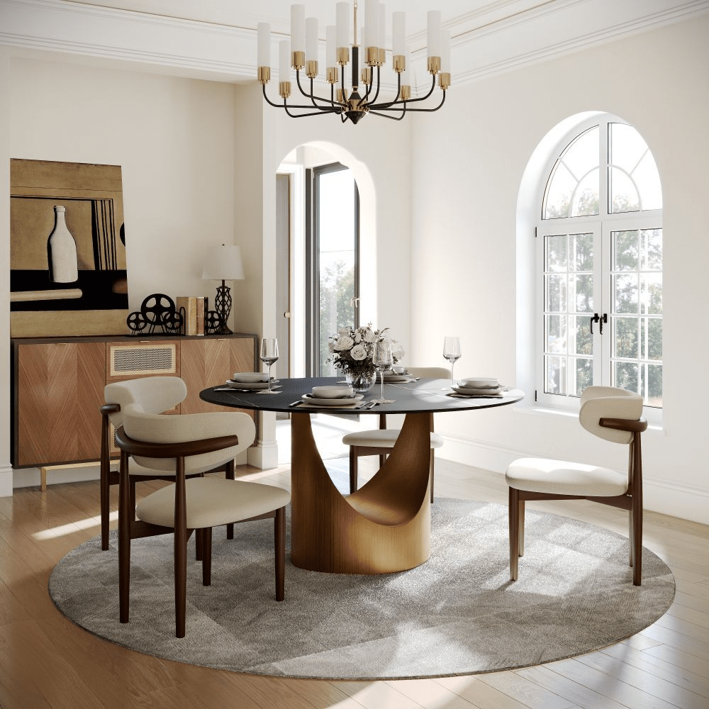 Aurelio Luxe Round Sintered Stone Dining Table - Exclusivia