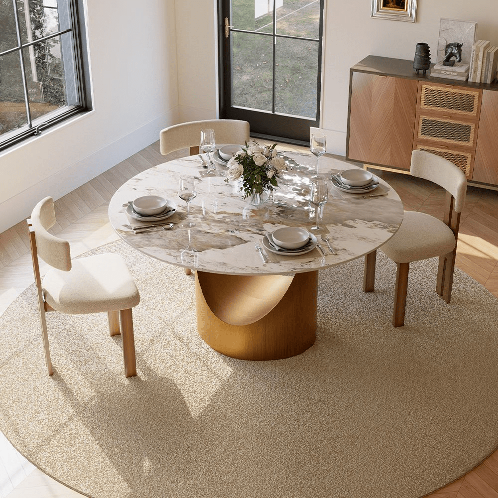 Aurelio Luxe Round Sintered Stone Dining Table - Exclusivia
