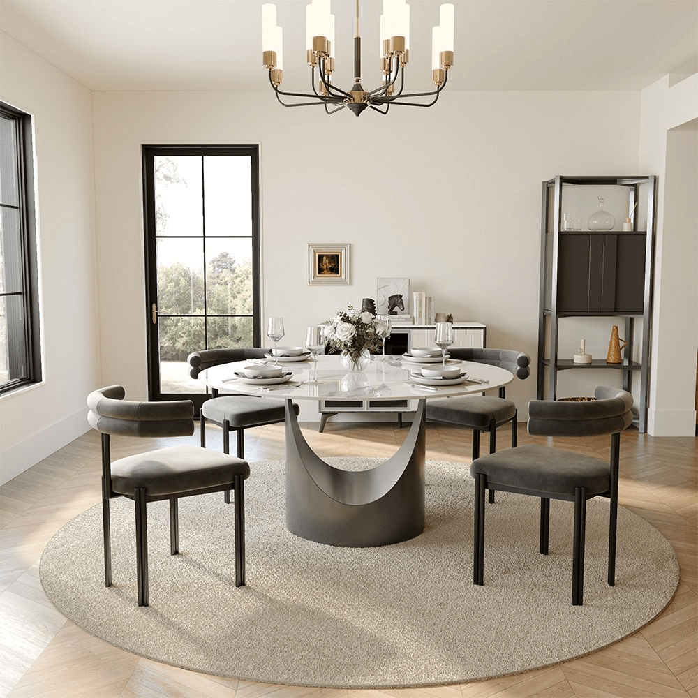 Aurelio Luxe Round Sintered Stone Dining Table - Exclusivia