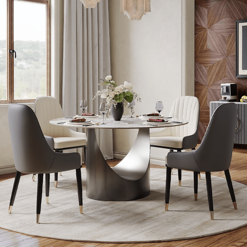 Aurelio Luxe Round Sintered Stone Dining Table - Exclusivia
