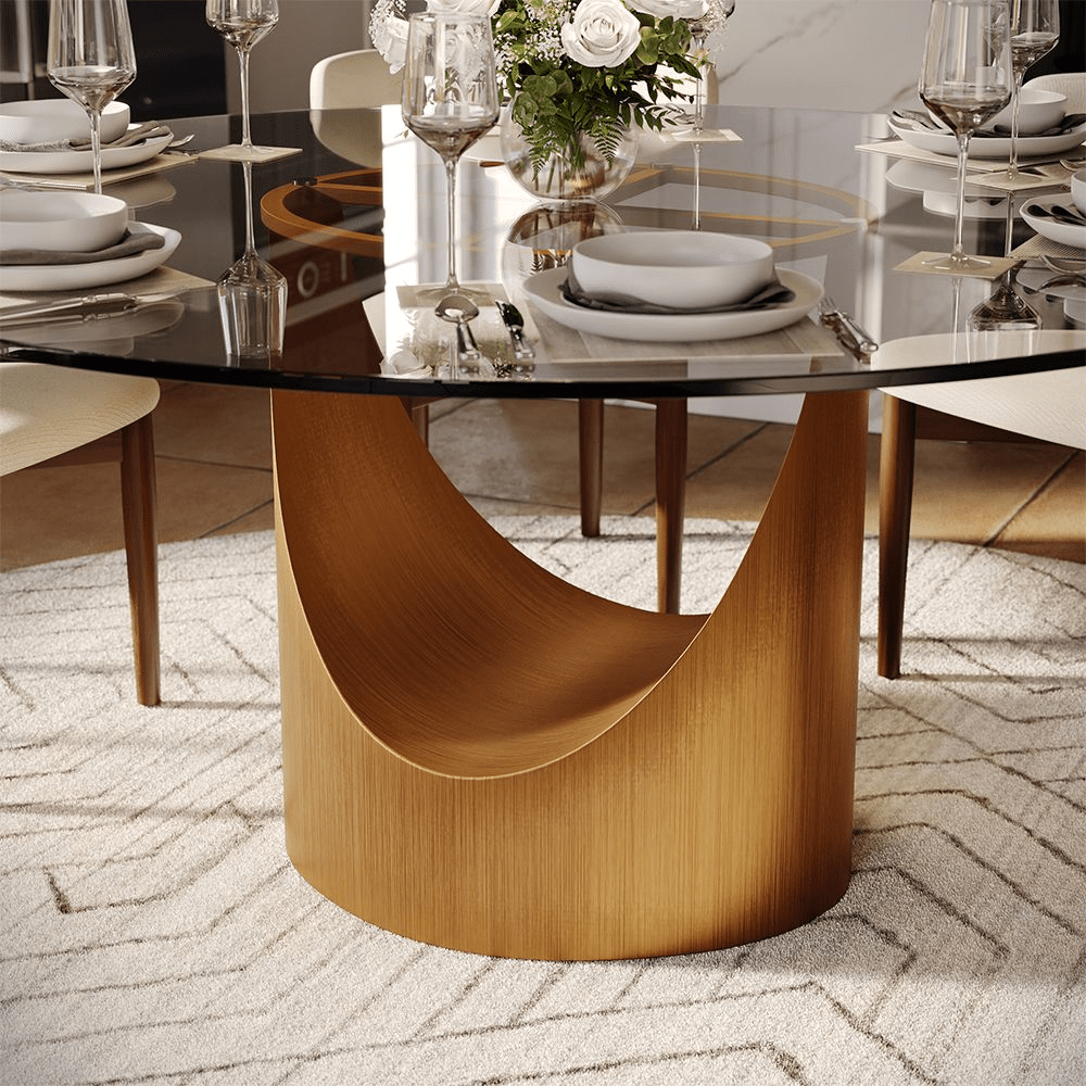 Aurelio Luxe Round Sintered Stone Dining Table - Exclusivia