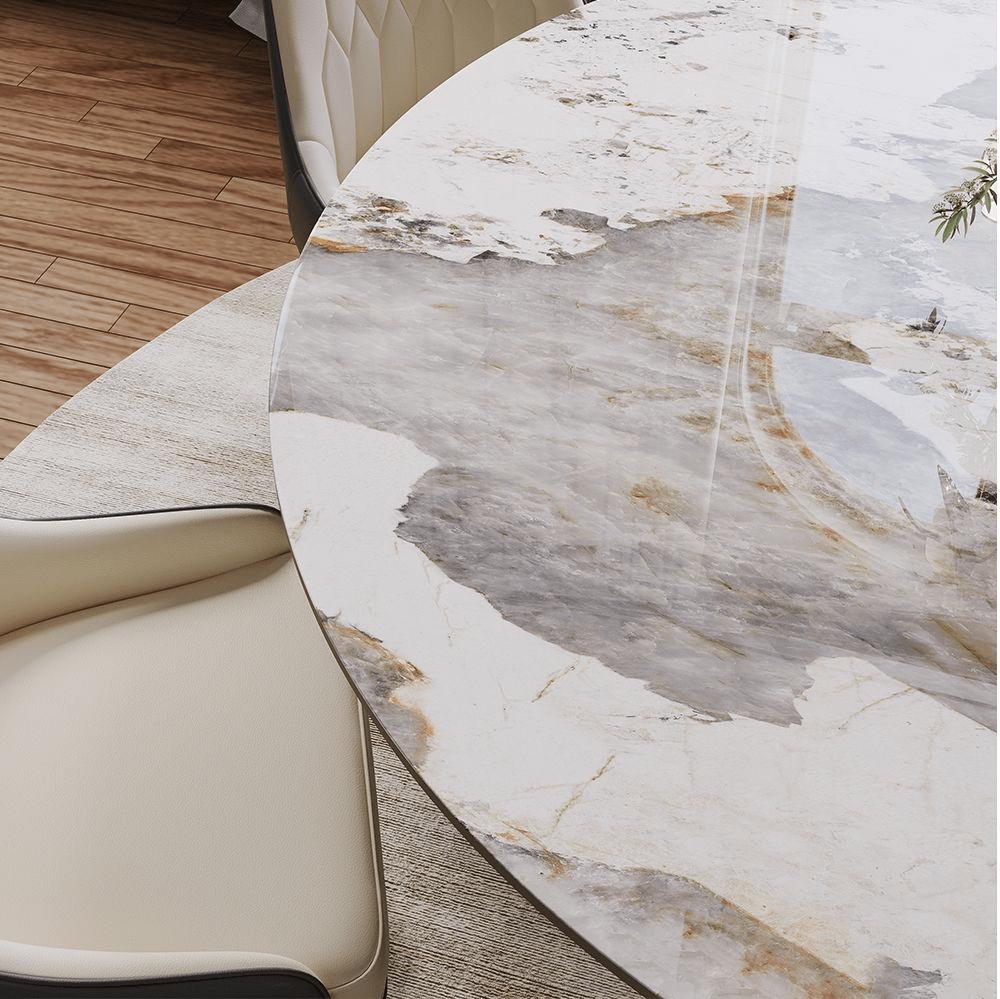 Aurelio Luxe Round Sintered Stone Dining Table - Exclusivia