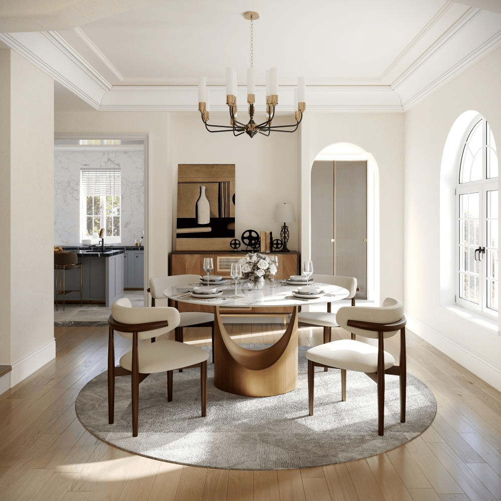 Aurelio Luxe Round Sintered Stone Dining Table - Exclusivia