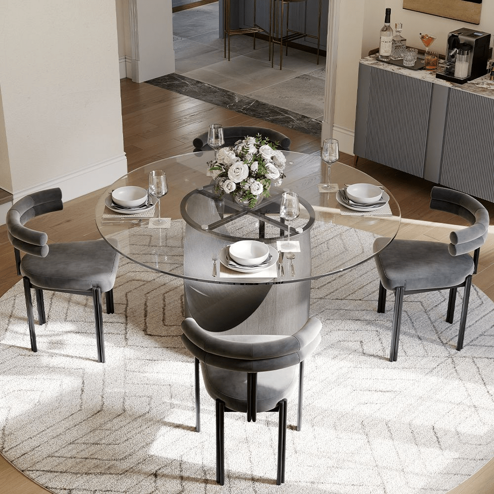 Aurelio Luxe Round Sintered Stone Dining Table - Exclusivia