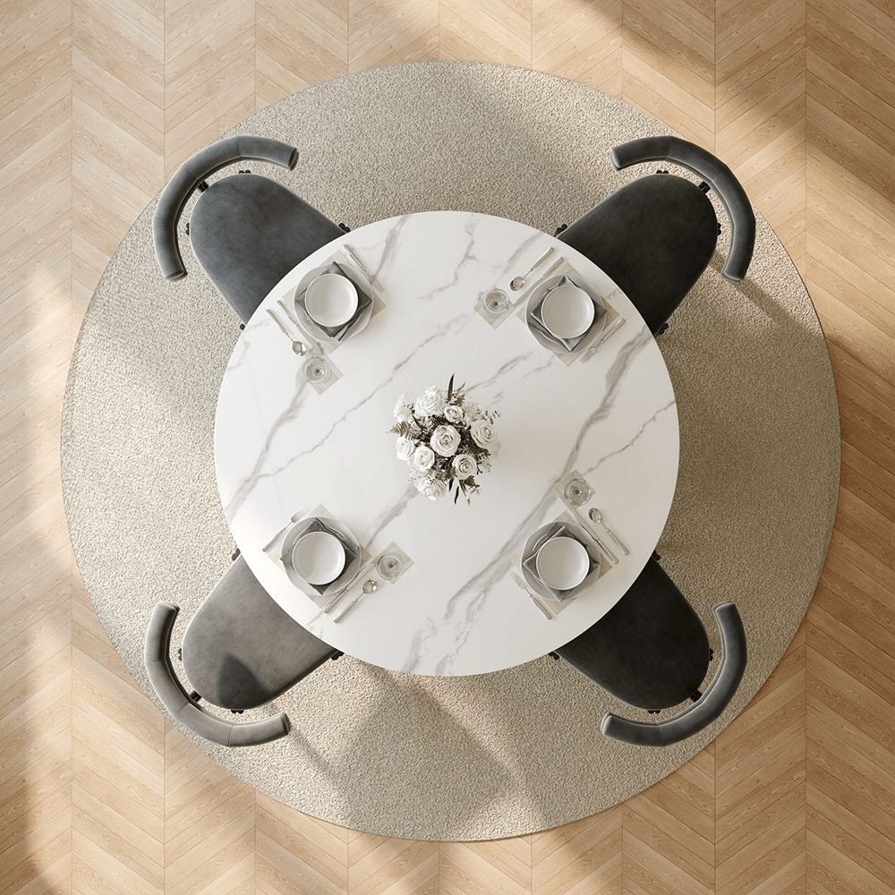 Aurelio Luxe Round Sintered Stone Dining Table - Exclusivia