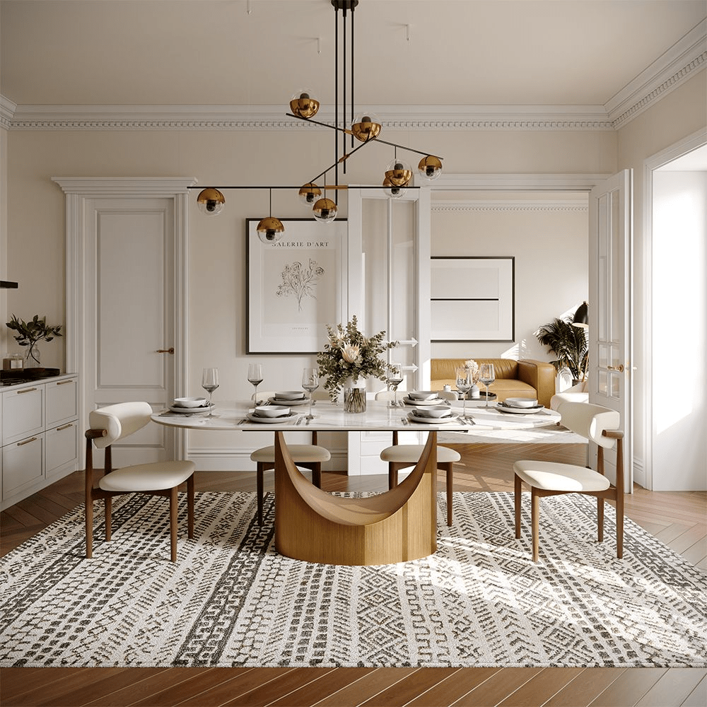 Aurelio Oval Gloss Sintered Stone Dining Table - Exclusivia