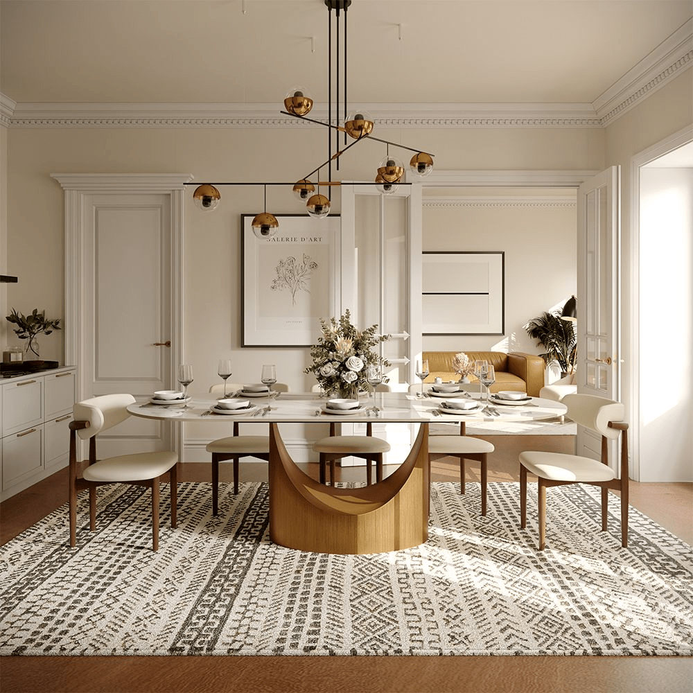 Aurelio Oval Gloss Sintered Stone Dining Table - Exclusivia