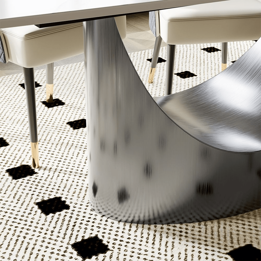 Aurelio Recta Matte Sintered Stone Dining Table - Exclusivia