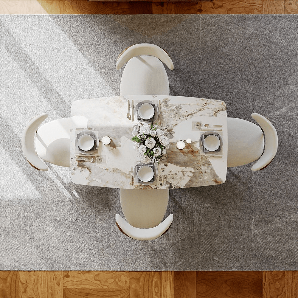 Aurelio Recta Matte Sintered Stone Dining Table - Exclusivia