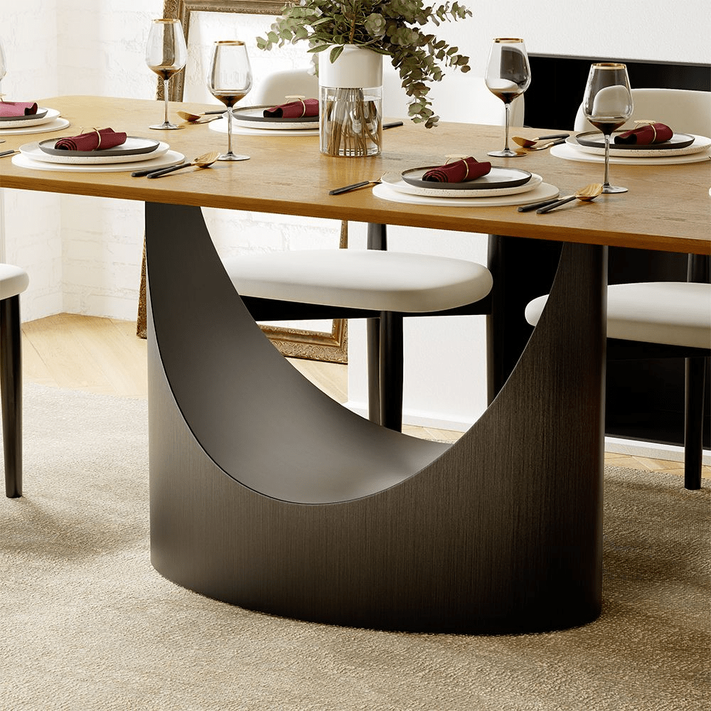 Aurelio Recta Matte Sintered Stone Dining Table - Exclusivia