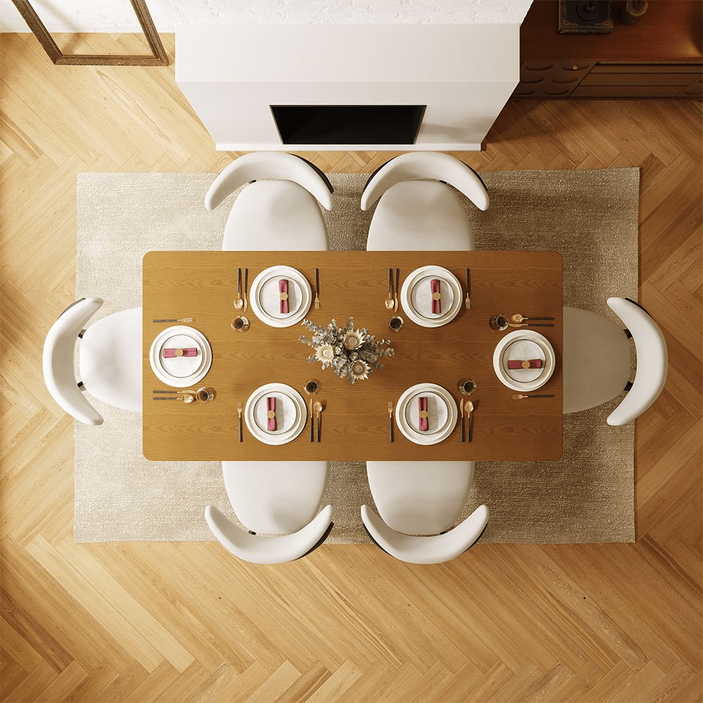 Aurelio Recta Matte Sintered Stone Dining Table - Exclusivia