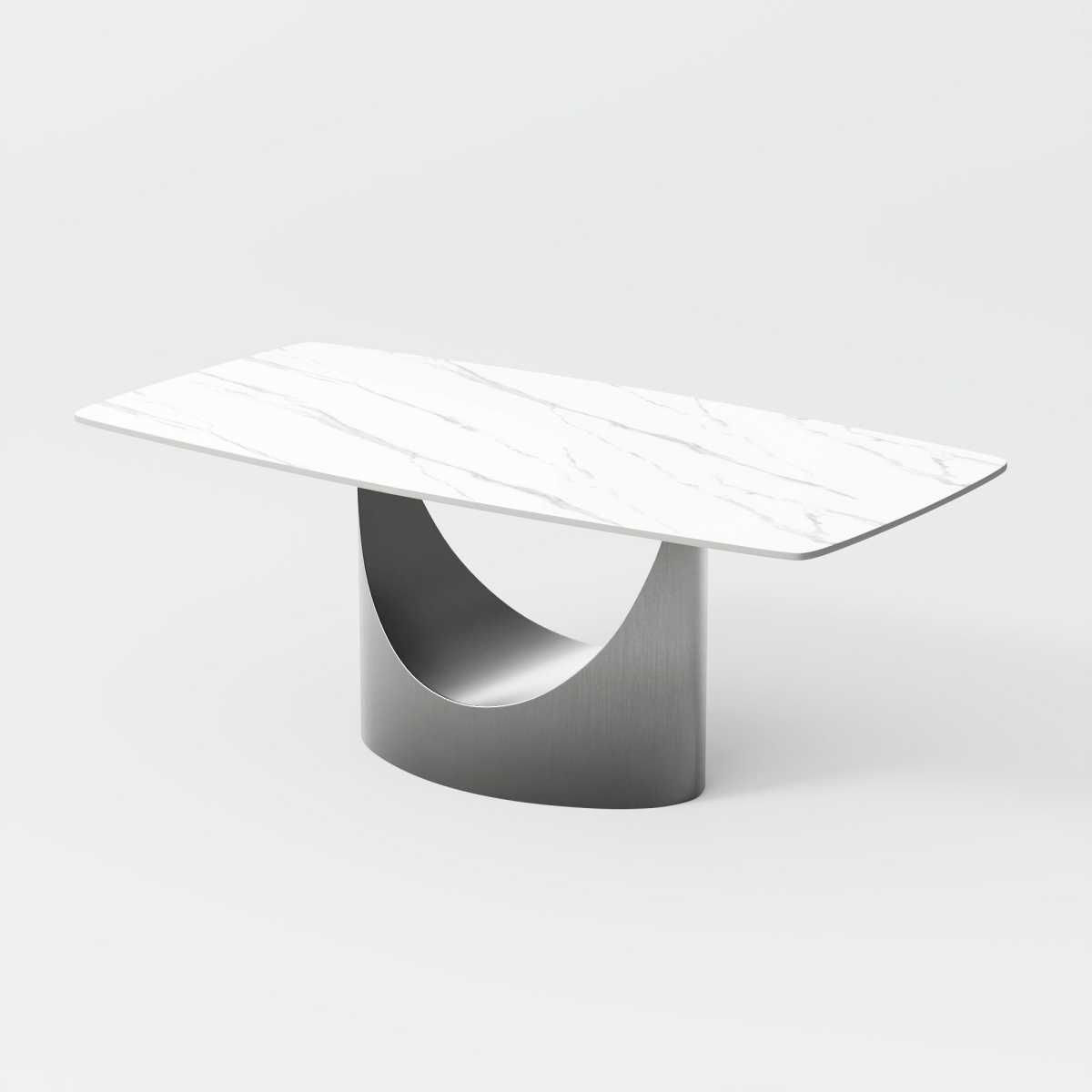 Aurelio Recta Matte Sintered Stone Dining Table - Exclusivia