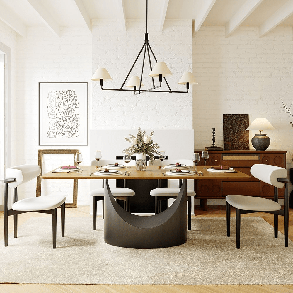 Aurelio Recta Matte Sintered Stone Dining Table - Exclusivia