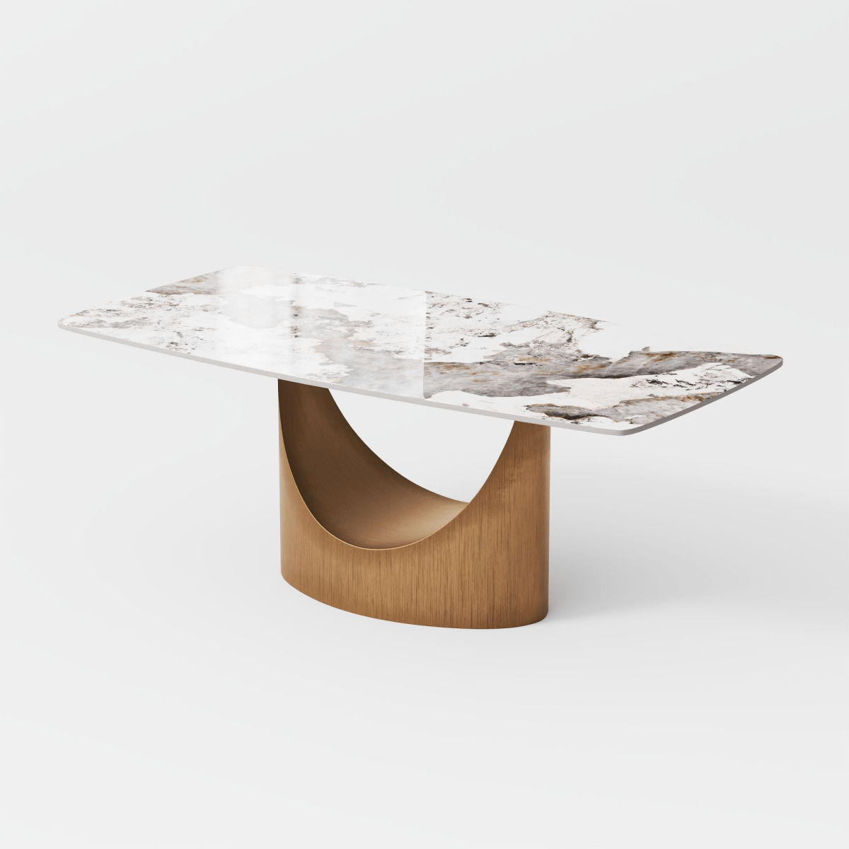 Aurelio Recta Matte Sintered Stone Dining Table - Exclusivia