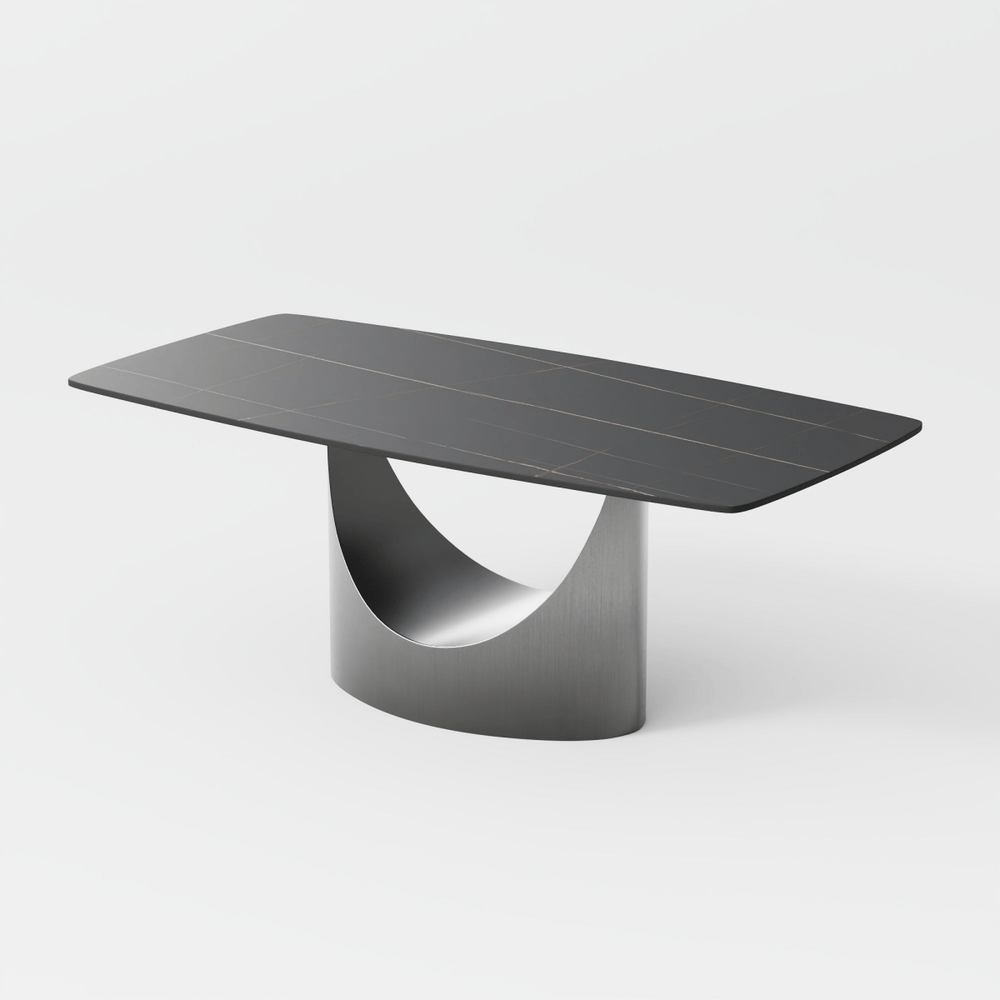 Aurelio Recta Matte Sintered Stone Dining Table - Exclusivia