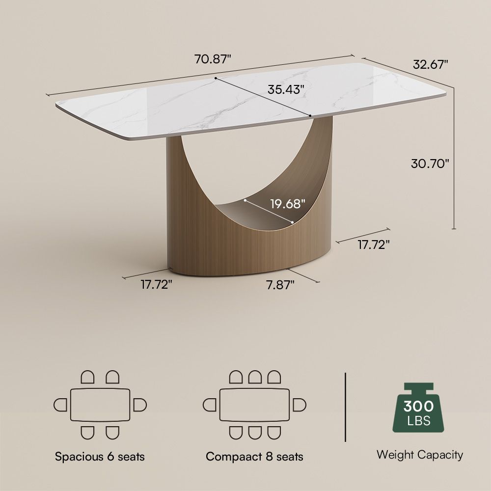 Aurelio Rectangular Sintered Stone Dining Table - Exclusivia