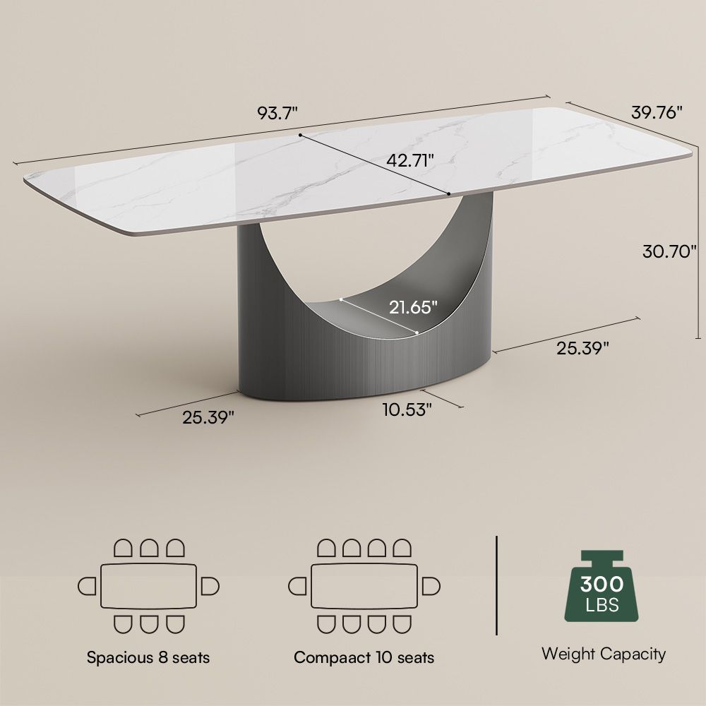 Aurelio Rectangular Sintered Stone Dining Table - Exclusivia