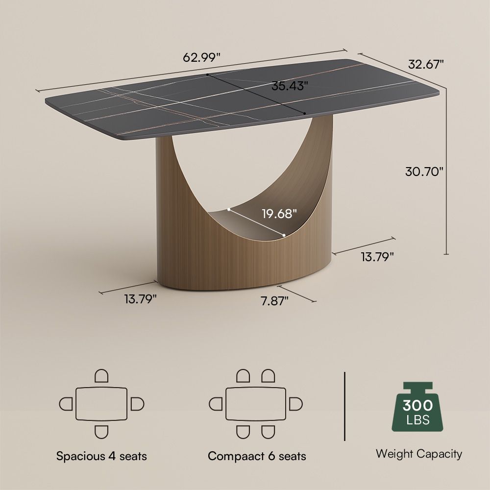 Aurelio Rectangular Sintered Stone Dining Table - Exclusivia
